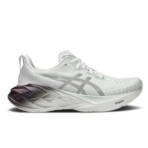 ASICS Novablast 4 Platinum Real White Pure Silver Running Shoe Women Size 8W